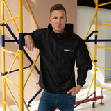 Famosos Black Embroidered Champion Packable Jacket