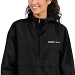 Famosos Black Embroidered Champion Packable Jacket